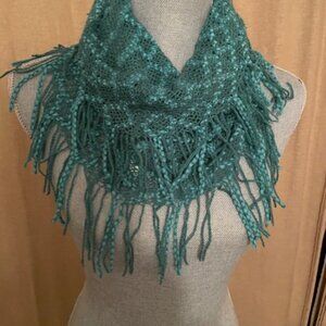 Bundle of 2 Knit Infinity Scarf Purple and Turquoise